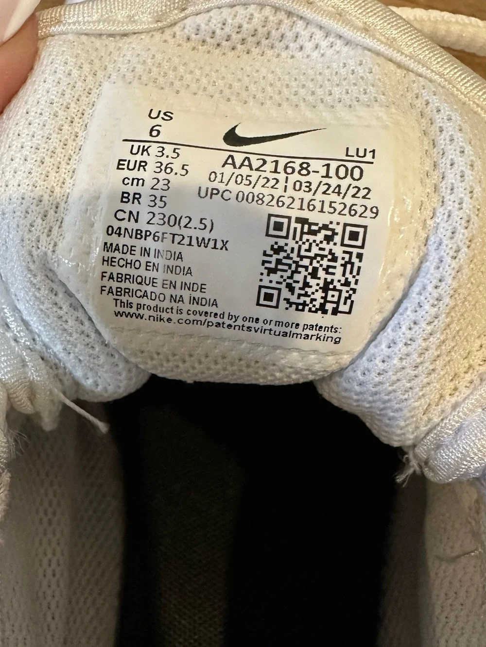 Nike White Women's Mesh Athletic Sneakers